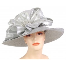 Mujer&apos;s Church Hat  Derby hat  Silver  93054  eb-91239423